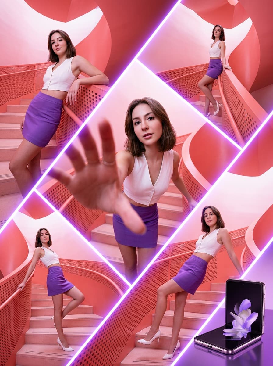 Futuristic Staircase Fashion Campaign - After