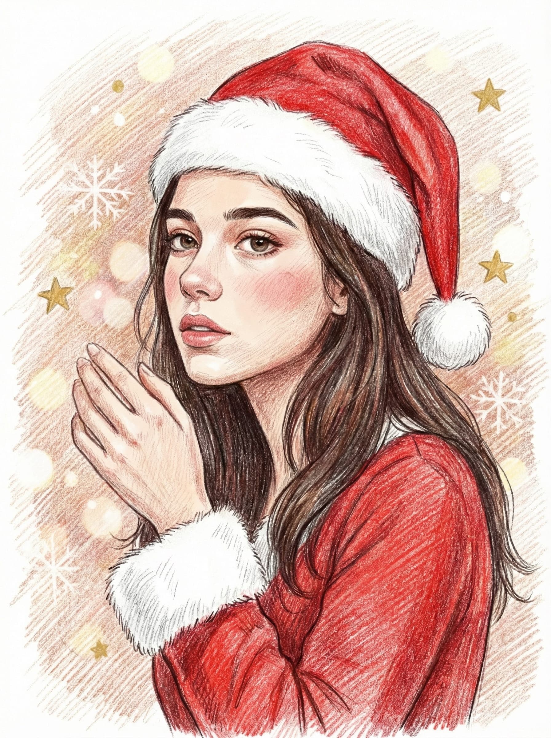 ✏️ Hand-Drawn Santa Me - After